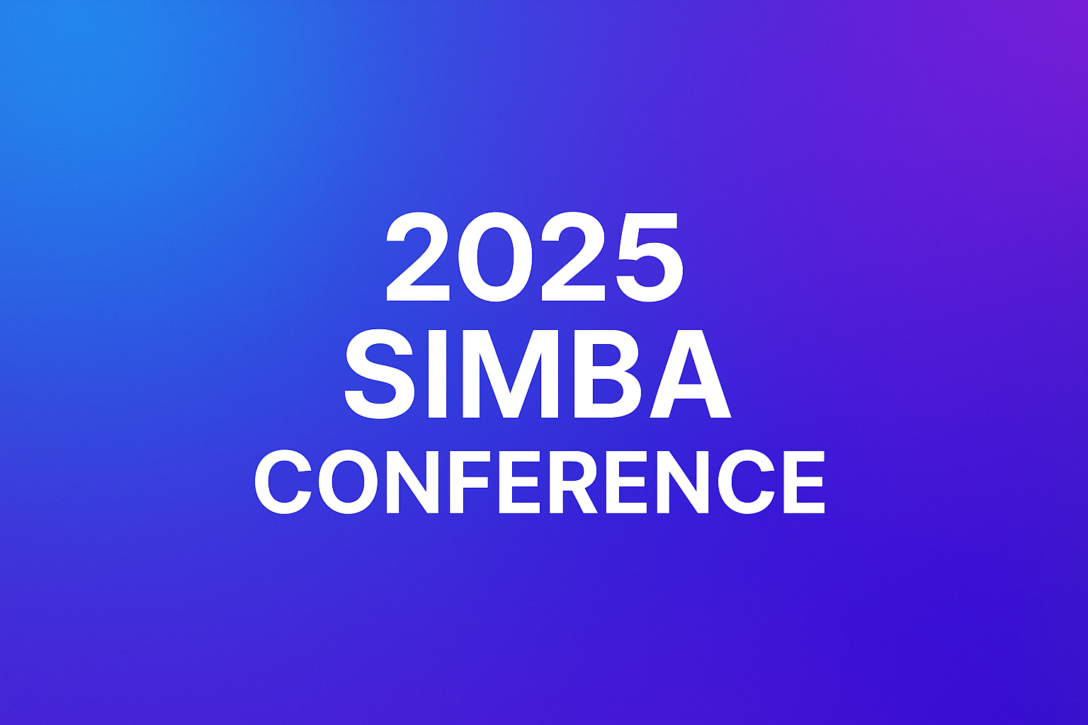 SIMBA 2025 Conference Recordings